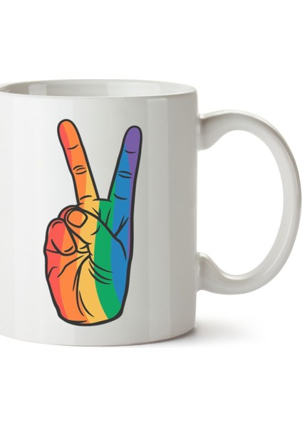 Çakılap (Pride) Baskılı Porselen Kupa Bardak