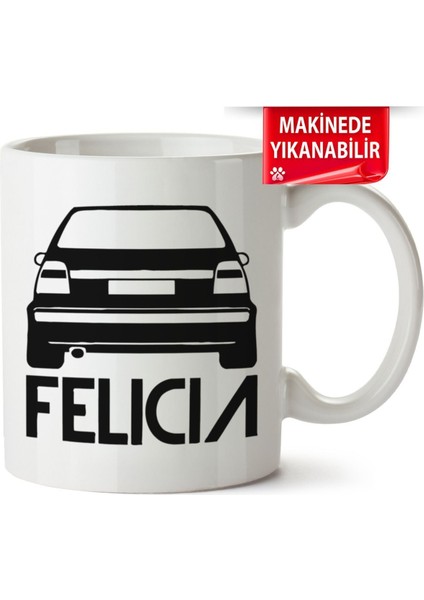 Çakılap Skoda Felicia Baskıpı Porselen Kupa Bardak (Kp-Otmbl-Skd)