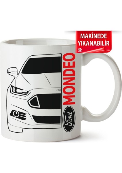 Çakılap Forda Mondeo Mk5 Baskılı Porselen Kupa Bardak (Kp-Otmbl-Frd)