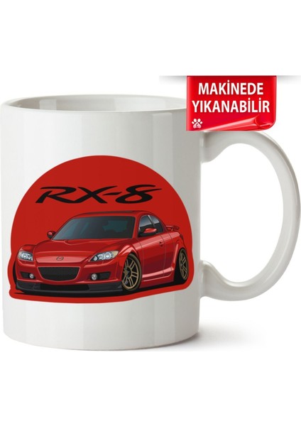 Çakılap Mazda Rx8 Baskılı Porselen Kupa Bardak (Kp-Otmbl-Mzd)