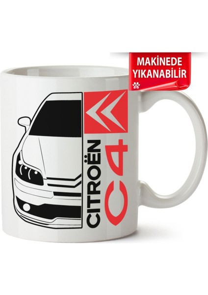 Çakılap Citroen C4 Baskılı Porselen Kupa Bardak