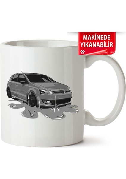 Çakılap Vw Polo Mk5 Baskıpı Porselen Kupa Bardak (Kp-Otmbl-Vw)