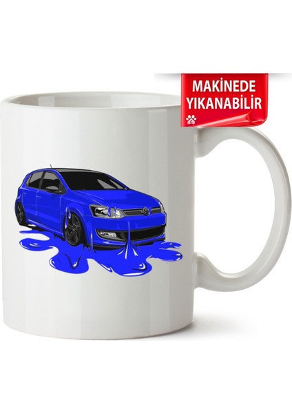 Çakılap Vw Polo Mk5 Baskıpı Porselen Kupa Bardak