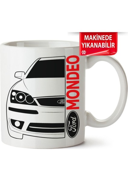 Çakılap Forda Mondeo Mk3 Baskılı Porselen Kupa Bardak