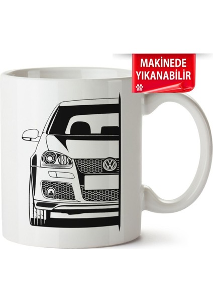 Çakılap Vw Golf 5 Baskıpı Porselen Kupa Bardak
