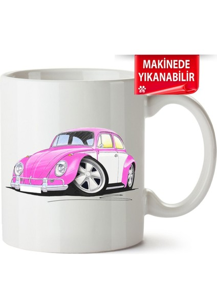 Çakılap Vw Beetle Baskıpı Porselen Kupa-Bardak