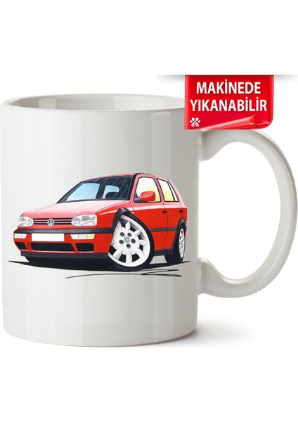 Çakılap Vw Golf 3 Baskıpı Porselen Kupa Bardak