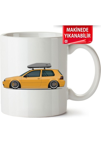 Çakılap Vw Golf 4 Baskıpı Porselen Kupa Bardak (Kp-Otmbl-Vw)