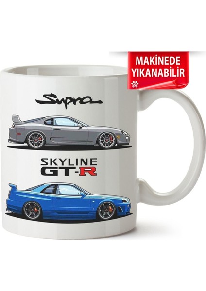 Çakılap Gtr R34 Baskıpı Porselen Kupa Bardak (Kp-Otmbl-Nssn)