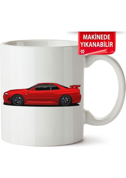 Çakılap Gtr R34 Baskıpı Porselen Kupa-Bardak