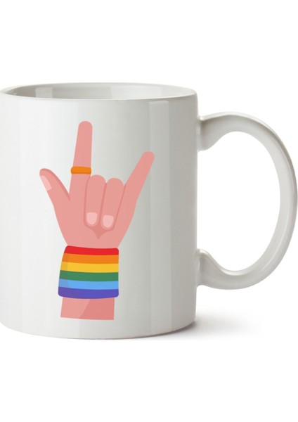 Çakılap (Pride) Baskılı Porselen Kupa Bardak