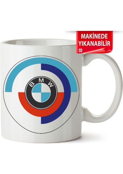 Çakılap Bmw Logo Baskılı Porselen Kupa-Bardak