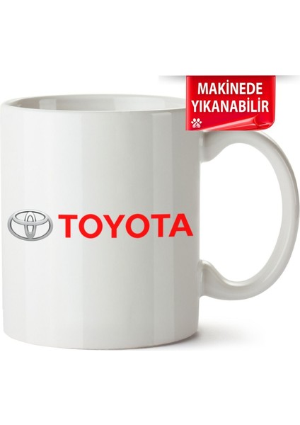 Çakılap Toyota Logo Baskıpı Porselen Kupa-Bardak