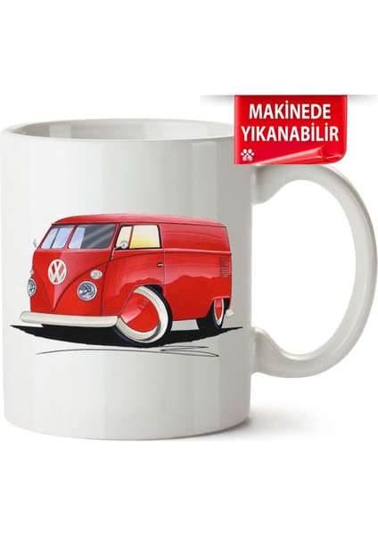 Çakılap Vw Transporter T1 Baskıpı Porselen Kupa Bardak