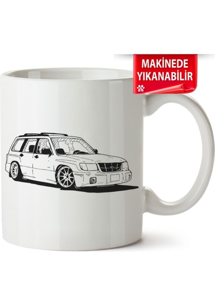 Çakılap Subaru Baskıpı Porselen Kupa Bardak