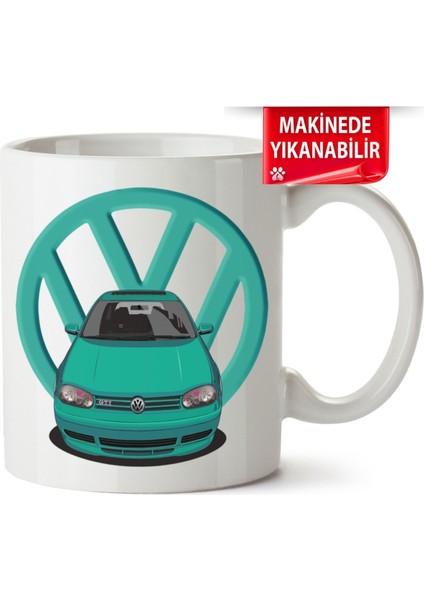 Çakılap Vw Golf 4 Baskıpı Porselen Kupa Bardak