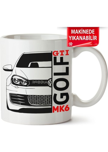 Çakılap Vw Golf 6 Baskıpı Porselen Kupa Bardak