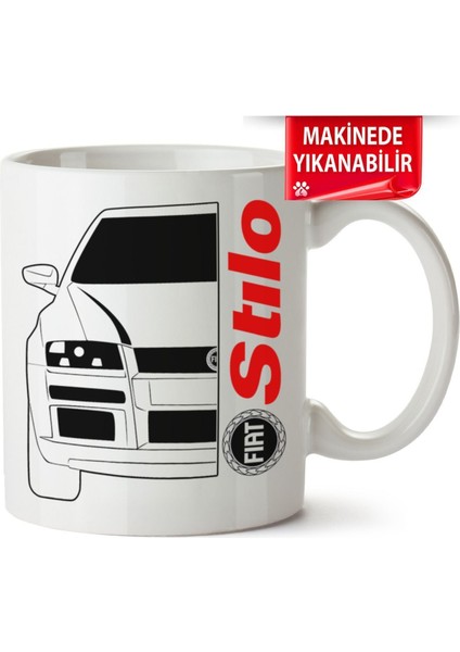 Çakılap Fiat Stilo Baskılı Porselen Kupa Bardak