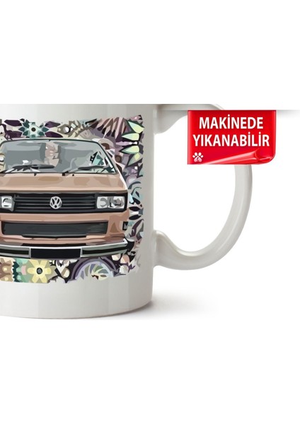 Çakılap Vw Transporter T3 Baskıpı Porselen Kupa Bardak