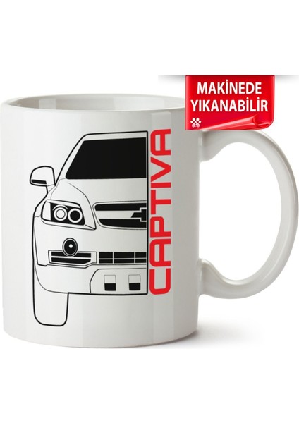 Çakılap Chevrolet Captiva Baskılı Porselen Kupa Bardak