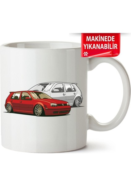 Çakılap Vw Golf 4 Baskıpı Porselen Kupa Bardak