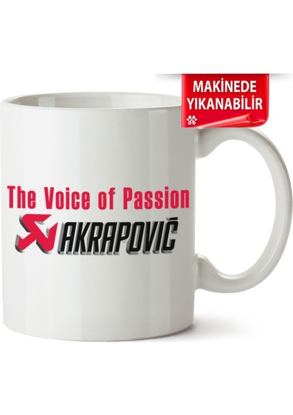 Çakılap Akrapovic Logo Baskılı Porselen Kupa Bardak