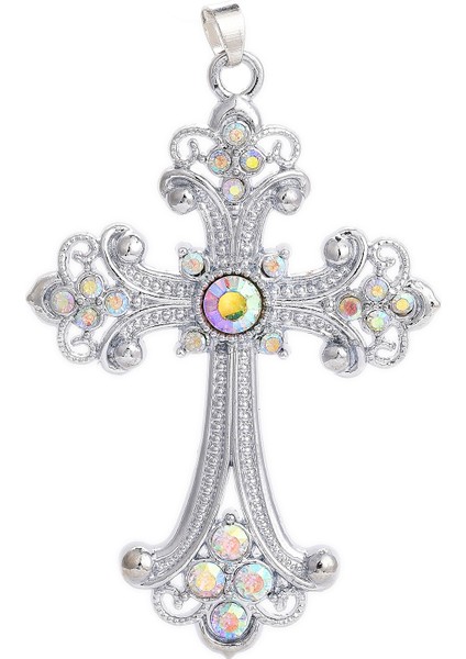 74X50X6MM 2 Adet Antik Gümüş Renk Ton Çapraz Takılar Dini Inanç Alaşım Rhinestone Büyük Kolye Kolye Takı Yapımı Bulguları (Yurt Dışından) indirimleri