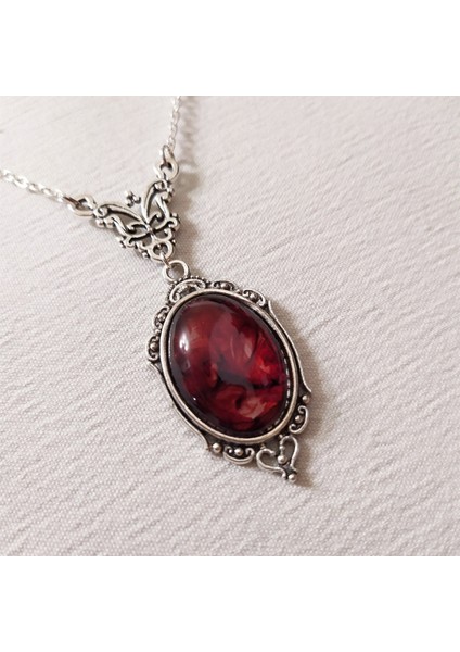 Stild Erkekler ve Kadınlar Için 1 Adet Kolye Vintage Stil Narin Oval Kabartmalı Kristal Cam Takı (Yurt Dışından)