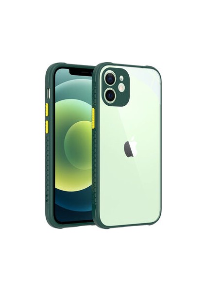 iPhone 12 Kamera Korumalı ve Şık Tasarımlı Kaff Premium Sert Silikon Kılıf