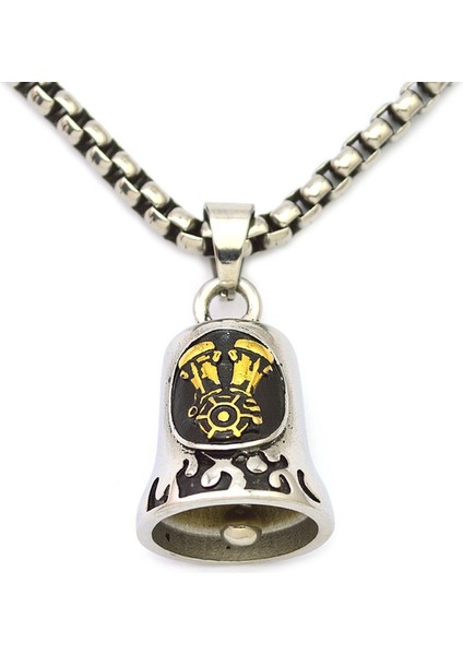 AL12815-ALTIN Erkek Boys Serin Metal Motor Çan Kolye Punk Hip Hop Kaya Bisiklet Motosiklet Tarzı Alev Kolye Lokomotif Parti Takı Hediyeler (Yurt Dışından) indirimleri