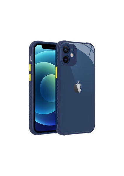 iPhone 12 Mini Kamera Korumalı ve Şık Tasarımlı Kaff Premium Sert Silikon Kılıf