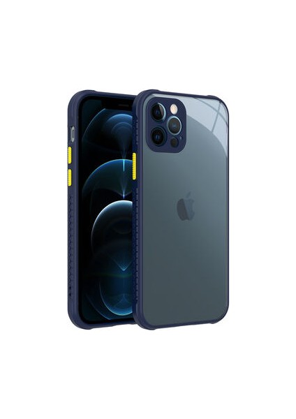 iPhone 12 Pro Kamera Korumalı ve Şık Tasarımlı Kaff Premium Sert Silikon Kılıf