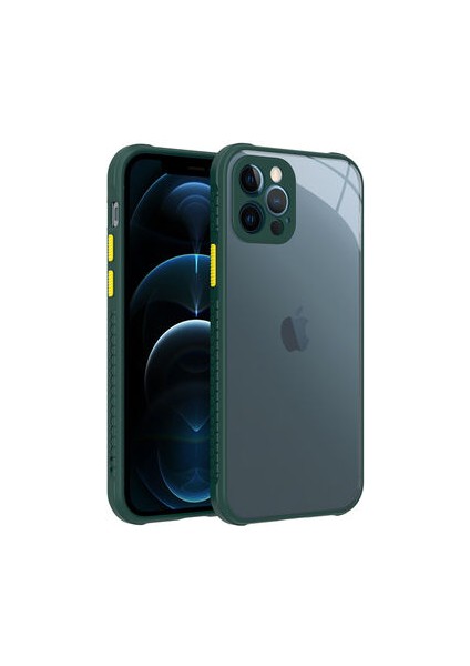 iPhone 12 Pro Kamera Korumalı ve Şık Tasarımlı Kaff Premium Sert Silikon Kılıf