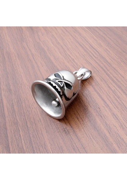 A25005 Moda Charm Kafatası Desen Çan Şekilli Alaşım Cilalı Çan Erkek Kolye Kolye Motosiklet Kolye Takı Hediye (Yurt Dışından)