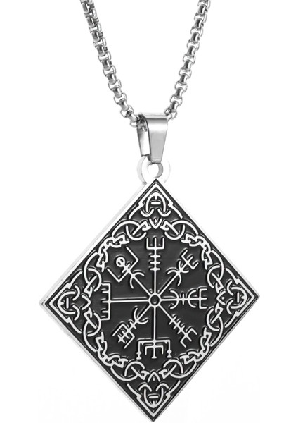AL4600-GÜMÜŞ Klasik Dini Stil Yüksek Li Metal Nazar Işınları Kolye Kolye Masonik Erkekler Muska Takı (Yurt Dışından)