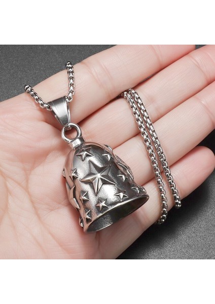 AL12821 Punk Kırmızı ve Siyah Haçlı Motosiklet Çan Kolye Kolye Şeytan Çıkarma Şanslı Çan Erkekler ın Bisiklet Bisiklet Guardian Bell Takı (Yurt Dışından)