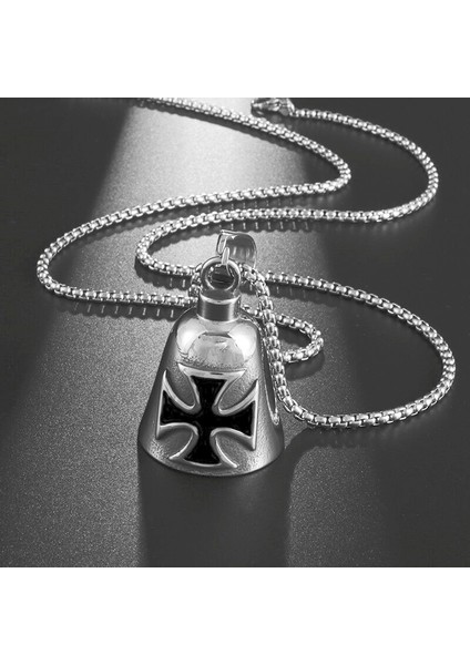 AL12821 Punk Kırmızı ve Siyah Haçlı Motosiklet Çan Kolye Kolye Şeytan Çıkarma Şanslı Çan Erkekler ın Bisiklet Bisiklet Guardian Bell Takı (Yurt Dışından) modelleri