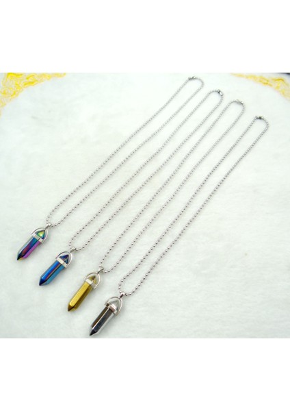 No.20 Doğal Taş Florit Kuvars Kristal Turquoises Titanyum Kristal Ayağı Kolye Diy Takı Yapımı Için Kolye Aksesuarları (Yurt Dışından) indirimleri