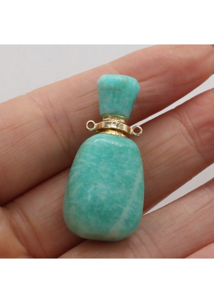 17X35MM Doğal Taş Parfüm Şişesi Kolye Reiki Şifa Uçucu Yağ Şişeleri Kristal Ametist Takı Yapımı Için Kolye Kolye (Yurt Dışından)