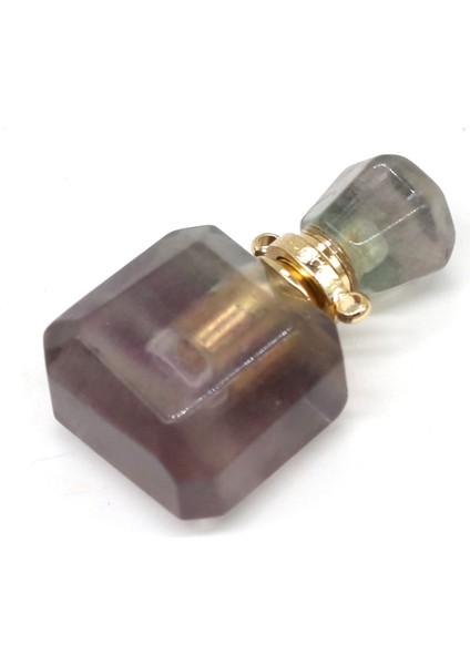 17X35MM Doğal Taş Parfüm Şişesi Kolye Reiki Şifa Uçucu Yağ Şişeleri Kristal Ametist Takı Yapımı Için Kolye Kolye (Yurt Dışından)