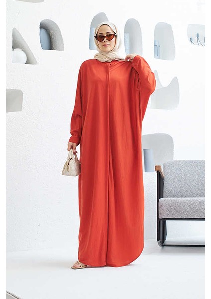 6571-ANCELINA Abaya Kiremit