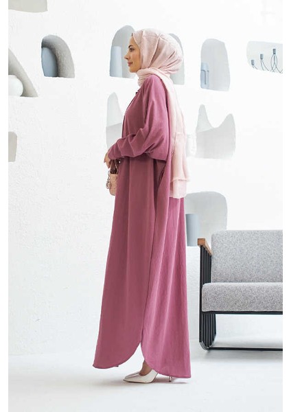 6571-ANCELINA Abaya Lila modelleri
