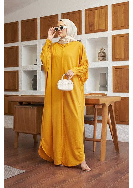 6571-ANCELINA Abaya Hardal indirimleri
