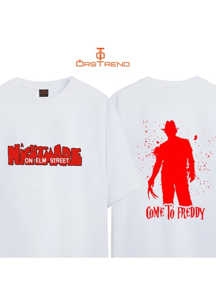 A Nightmare Elm Street Baskılı Oversize Tişört