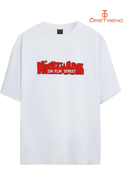 A Nightmare Elm Street Baskılı Oversize Tişört