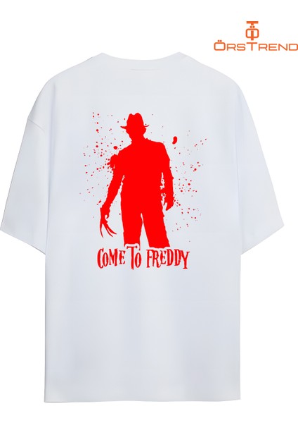 A Nightmare Elm Street Baskılı Oversize Tişört