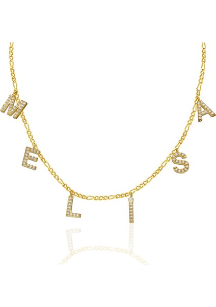 Figaro Zinciri Salınım Harf Isim Kolyesi