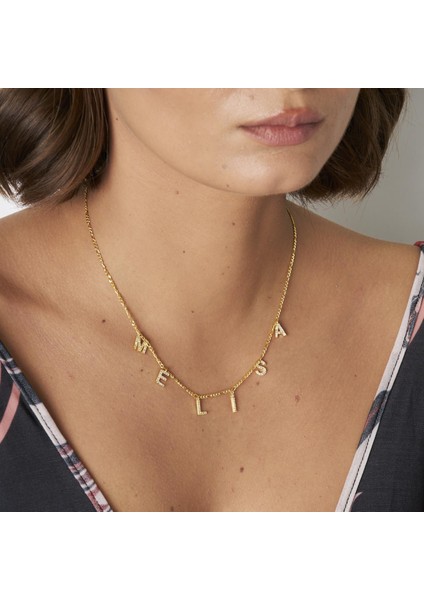 Figaro Zinciri Salınım Harf Isim Kolyesi modelleri