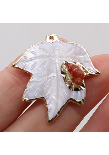 Turkuaz Doğal Beyaz Kabuk Kolye Oyma Yaprak Sedef Kabuk Turquoises Kristal Druzy Charms Takı Yapımı Için Dıy Kolye (Yurt Dışından) fırsatları