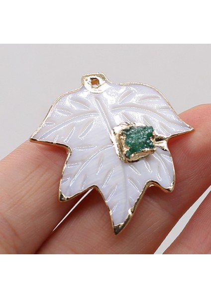 Turkuaz Doğal Beyaz Kabuk Kolye Oyma Yaprak Sedef Kabuk Turquoises Kristal Druzy Charms Takı Yapımı Için Dıy Kolye (Yurt Dışından) indirimleri